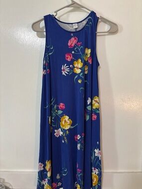 Royal Blue Floral Sleeveless dress size S